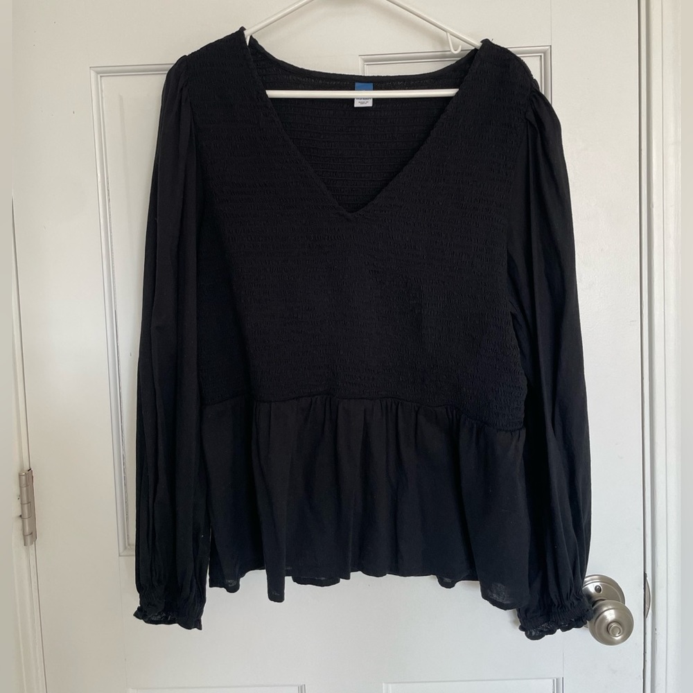 Black Peplum Old Navy Top
